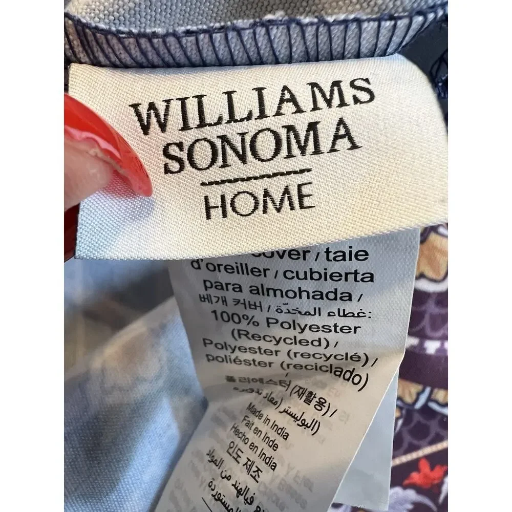 Pair Williams Sonoma pillow covers Indoor/Outdoor Multicolored 14x22 Set Of 2